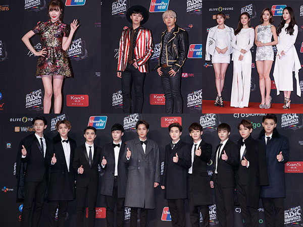 Gaya Glamor dan Stylish Idola K-Pop di Karpet Merah MAMA 2014