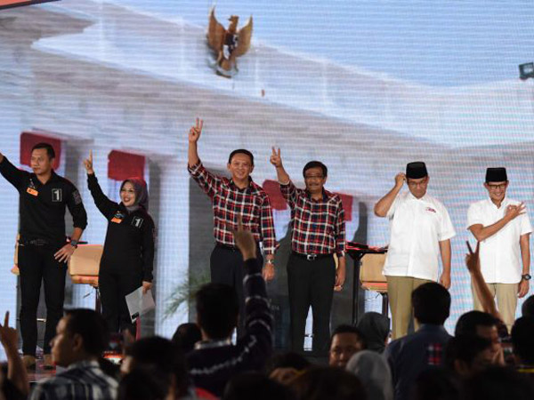 Hasil Quick Count Pilkada DKI Jakarta: Pasangan Ahok dan Anies ke Putaran Kedua, Agus-Sylvi Tereleminasi