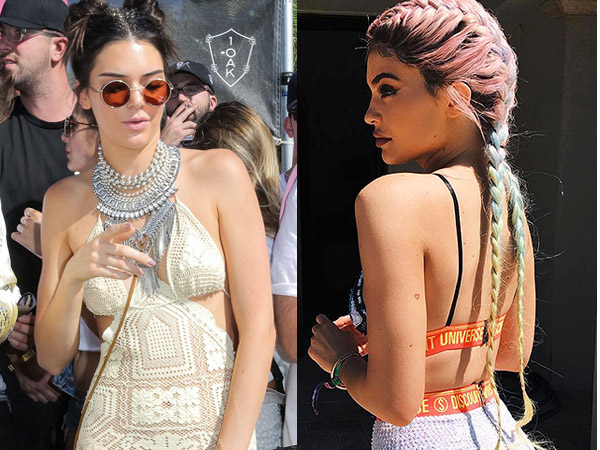 Habiskan Weekend di Festival Coachella, Begini Gaya Fashion Kendall dan Kylie Jenner
