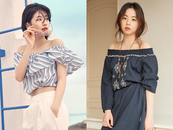 Inspirasi Outfit Liburan Musim Panas Off-Shoulder Blouse Ala Idola K-Pop