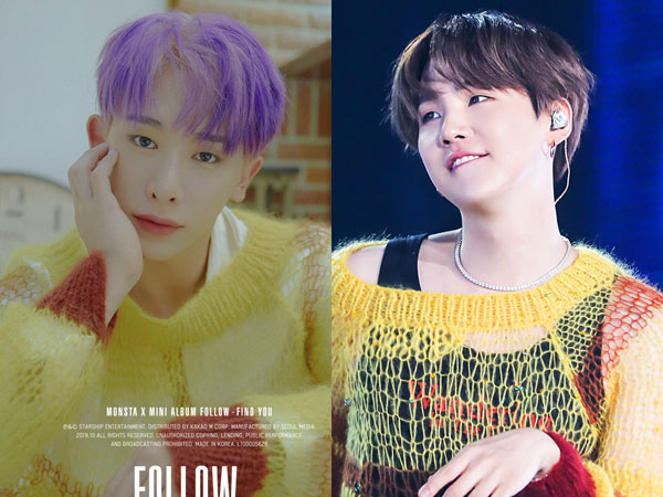 Knitted Sweater Kembar Wonho MONSTA X vs Suga BTS, Who Wore It Better?