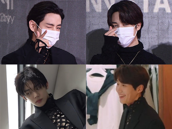 Pesona Seksi V-Jimin BTS, Kim Seon Ho, dan Yeonjun TXT Pakai Turtleneck Jaring Valentino