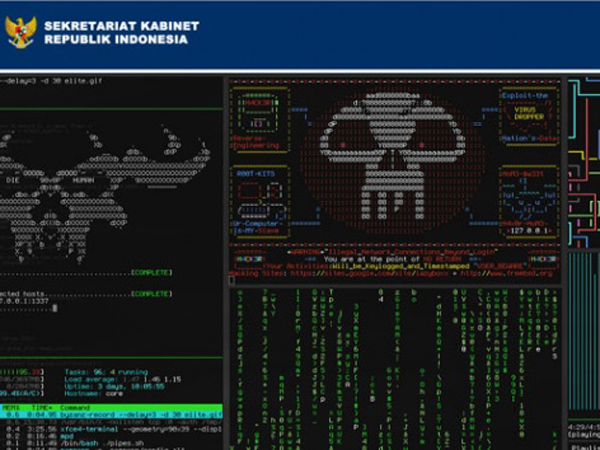 Situs Sekretariat Kabinet RI Dibajak, Tampilkan  Tengkorak dan Musik Disko