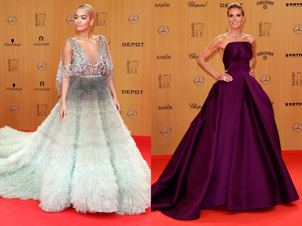 'Cinderella Moment' Rita Ora vs Heidi Klum di Bambi Awards, Siapa Paling Mempesona?