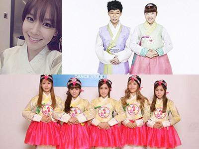 Warna-Warni Hanbok Para Idola K-Pop di Chuseok 2013