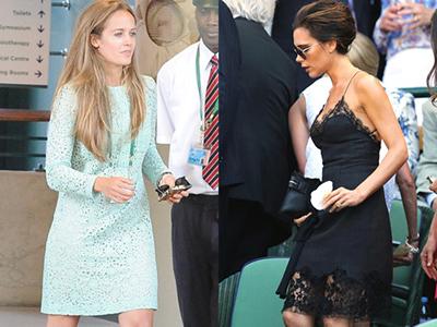 Perbedaan Style Victoria Beckham dan Kim Sears di Final Wimbledon 2013