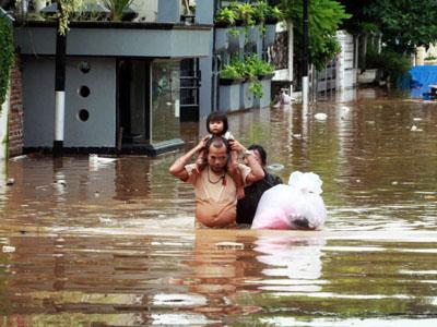 Hujan Deras, Sebagian Jakarta Terendam Banjir