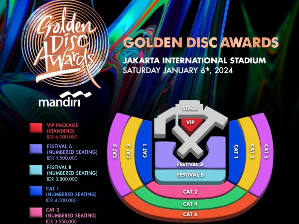 Harga Tiket Golden Disc Awards di Jakarta, Ada 9 Kategori Mulai dari 1,3 Juta