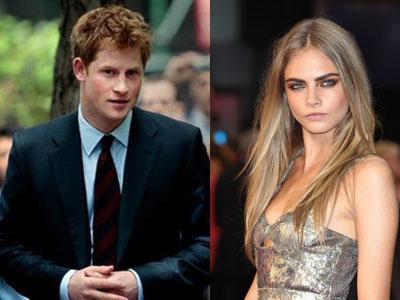 Pangeran Harry-Cara Delevingne  Saling Goda