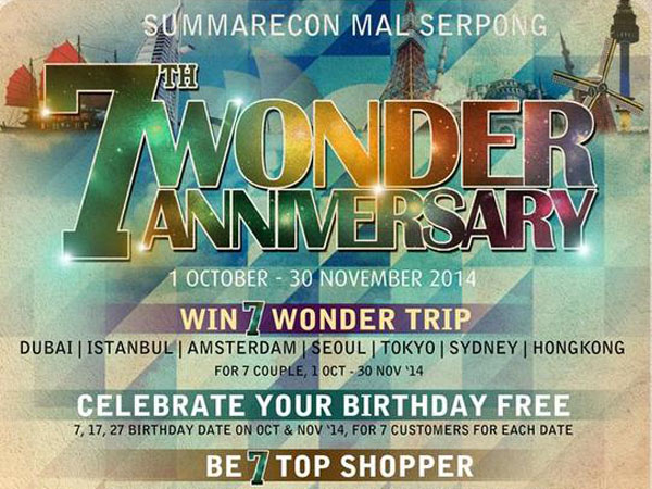 Ingin Jalan-jalan ke Luar Negeri? Ikutan ‘The 7th Wonder Anniversary’ Yuk!