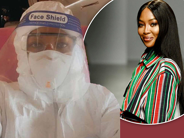 Perlindungan Maksimal, Naomi Campbell Pakai Hazmat hingga Face Shield Saat Naik Pesawat