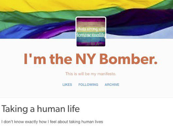 Unggah Pesan di Media Sosial, Pelaku Bom New York Seorang LGBT?