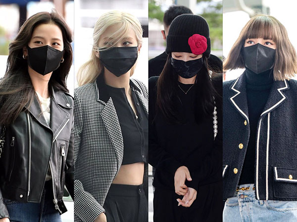 Airport Fashion BLACKPINK Menuju Paris, Hitam Jadi Andalan