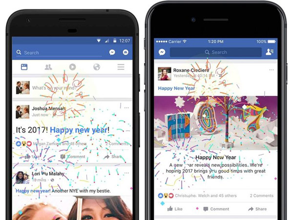 Buat Postingan Makin Meriah, Facebook Rilis Fitur Seru untuk Rayakan Tahun Baru 2017