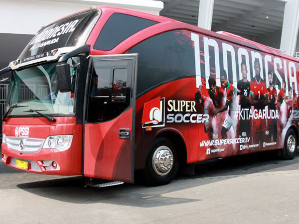 Ini Dia Wujud Bus Baru Timnas Sepak Bola Indonesia di Asian Games 2018!