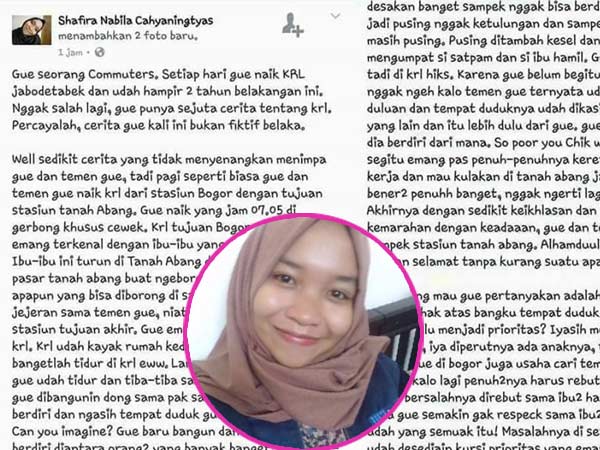 Postingan Protes Pada Ibu Hamil karena Kursi KRL yang Viral Dibanjiri Hujatan