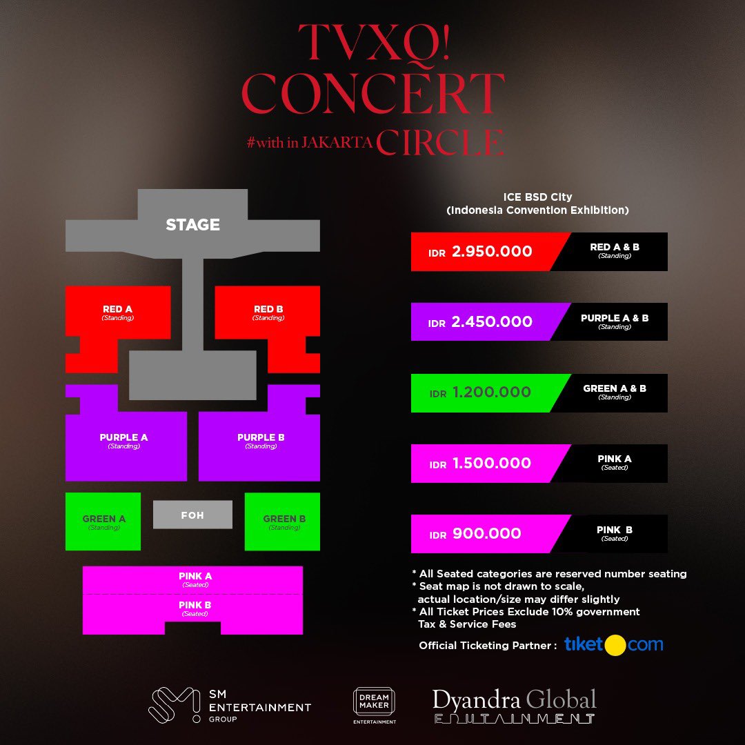 Bersiap Ticket War, Inilah Detil Harga Tiket dan Seat Plan Konser TVXQ